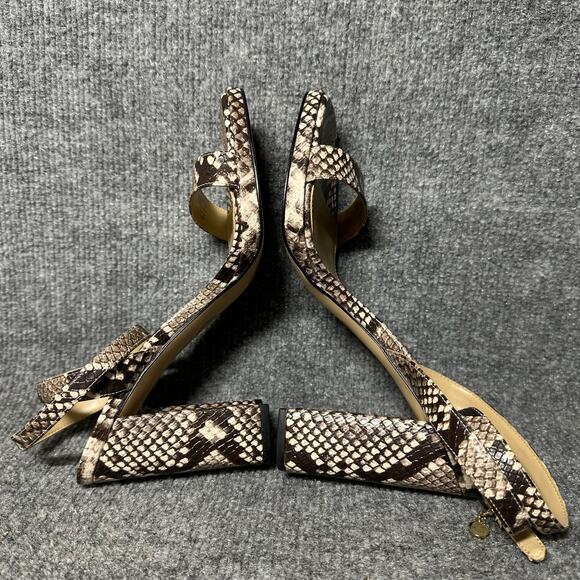 Michael Kors Snake Skin Print Block Heel Ankle Strap Sandals Size 6.5M - Picture 6 of 10